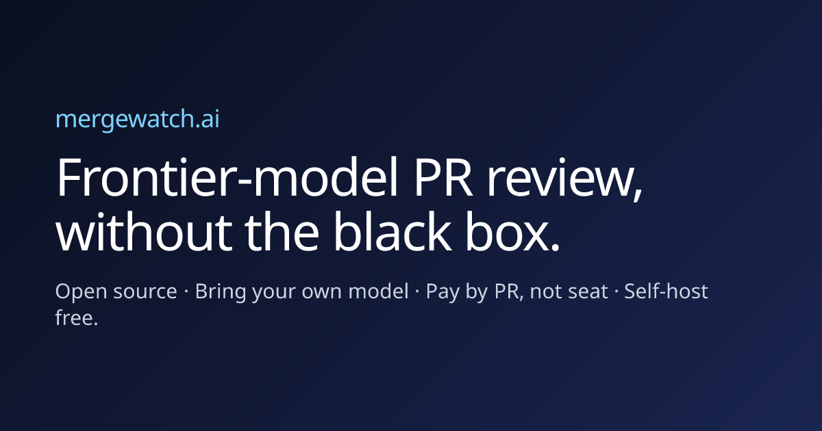 MergeWatch — AI-Powered PR Reviews